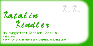 katalin kindler business card